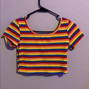 Rainbow crop top